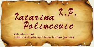 Katarina Polimčević vizit kartica